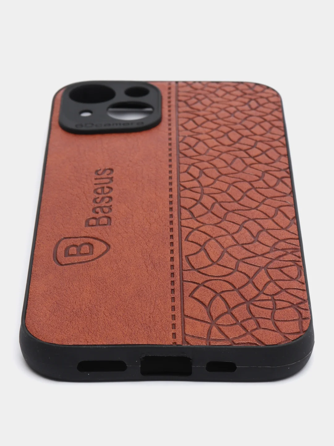 Коричневый чехол накладка для iPhone,6s/7/8Plus/X/XS/Xr/11/12/13 ProMax Baseus с прострочкой под кожу