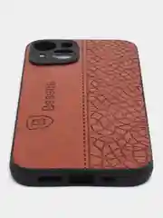 Коричневый чехол накладка для iPhone,6s/7/8Plus/X/XS/Xr/11/12/13 ProMax Baseus с прострочкой под кожу