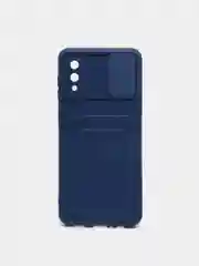 Темно-синий чехол-накладка c визитницей, для Samsung A22, A02S, A02, iPhone 13 Pro, 13 Pro Max
