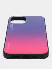 Фиолетовый чехол градиентный из закалённого стекла на iPhone 12 Pro Max,12/12Pro,11,11 Pro,XR, 12mini