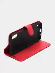 Красный чехол-книжка для Samsung A01, с магнитной застежкой