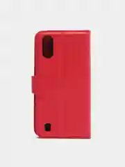 Красный чехол-книжка для Samsung A01, с магнитной застежкой