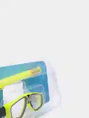 Желтый маска для плавания с трубкой