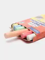 Мел школьный цветной, набор из 6 цветов, круглый, беспыльный