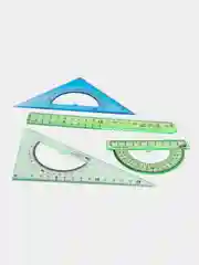 Набор чертёжный средний Calligrata: линейка 20 см, 2 треугольника, транспортир