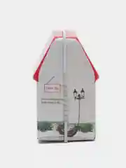 Красный шкатулка металлическая "Загородный домик", 6,5х5,5х4 см