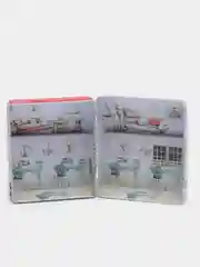 Красный шкатулка металлическая "Загородный домик", 6,5х5,5х4 см
