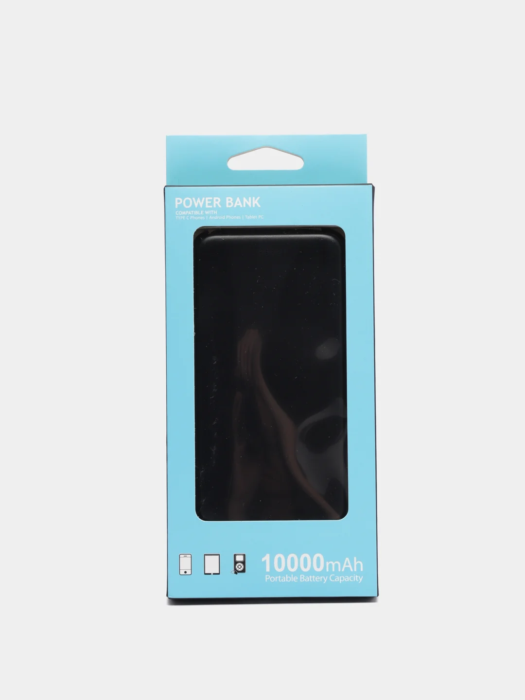 Черный powerbank внешний аккумулятор 10000 mAh