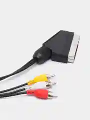 Алый аудио видео кабель SCART - 4RCA / 2RCA
