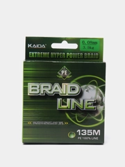 Плетеный шнур для рыбалки 135м., плетенка, леска Кайда Braid line PE 100% Line