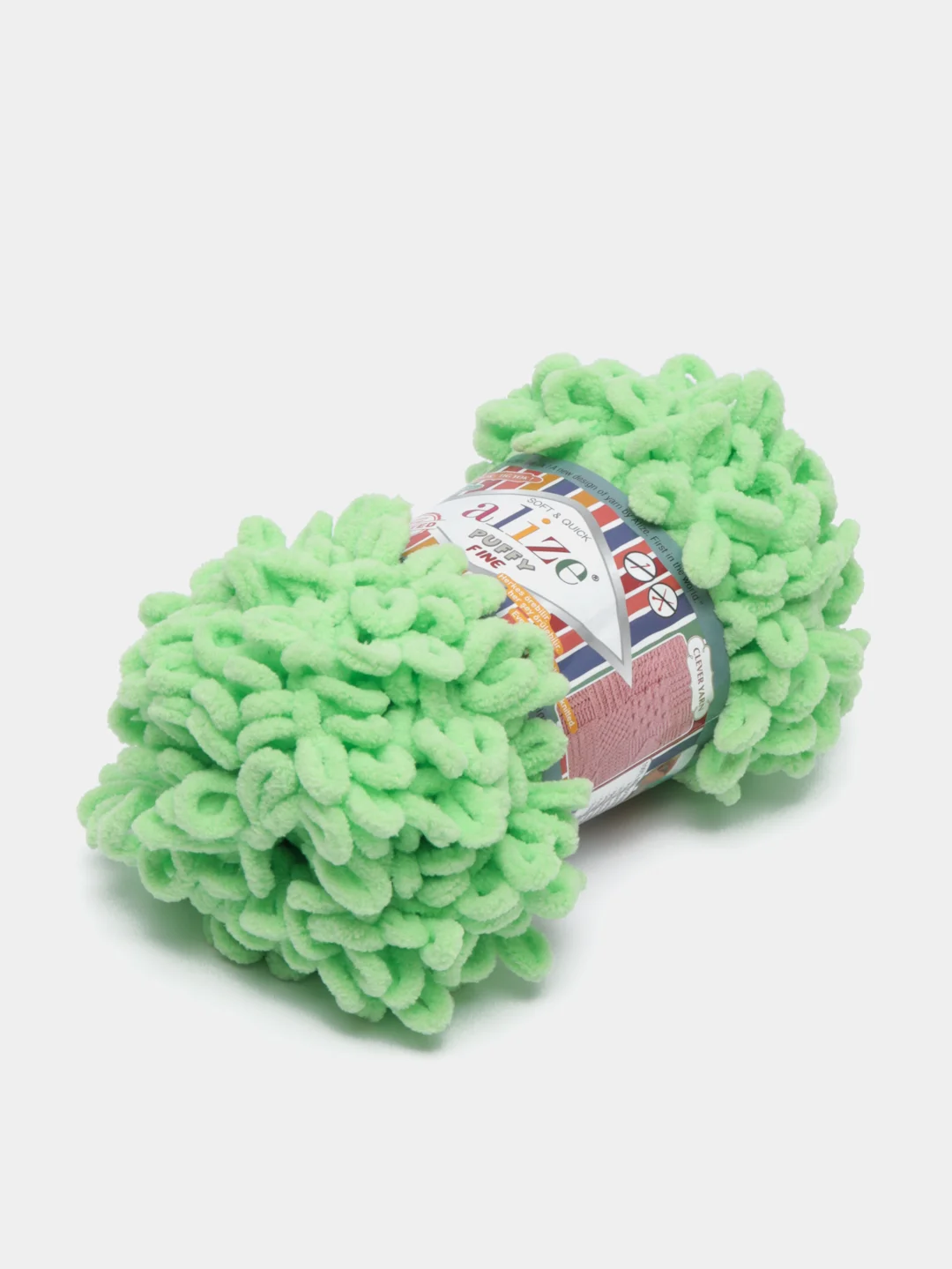 Лайм пряжа Alize Puffy Fine