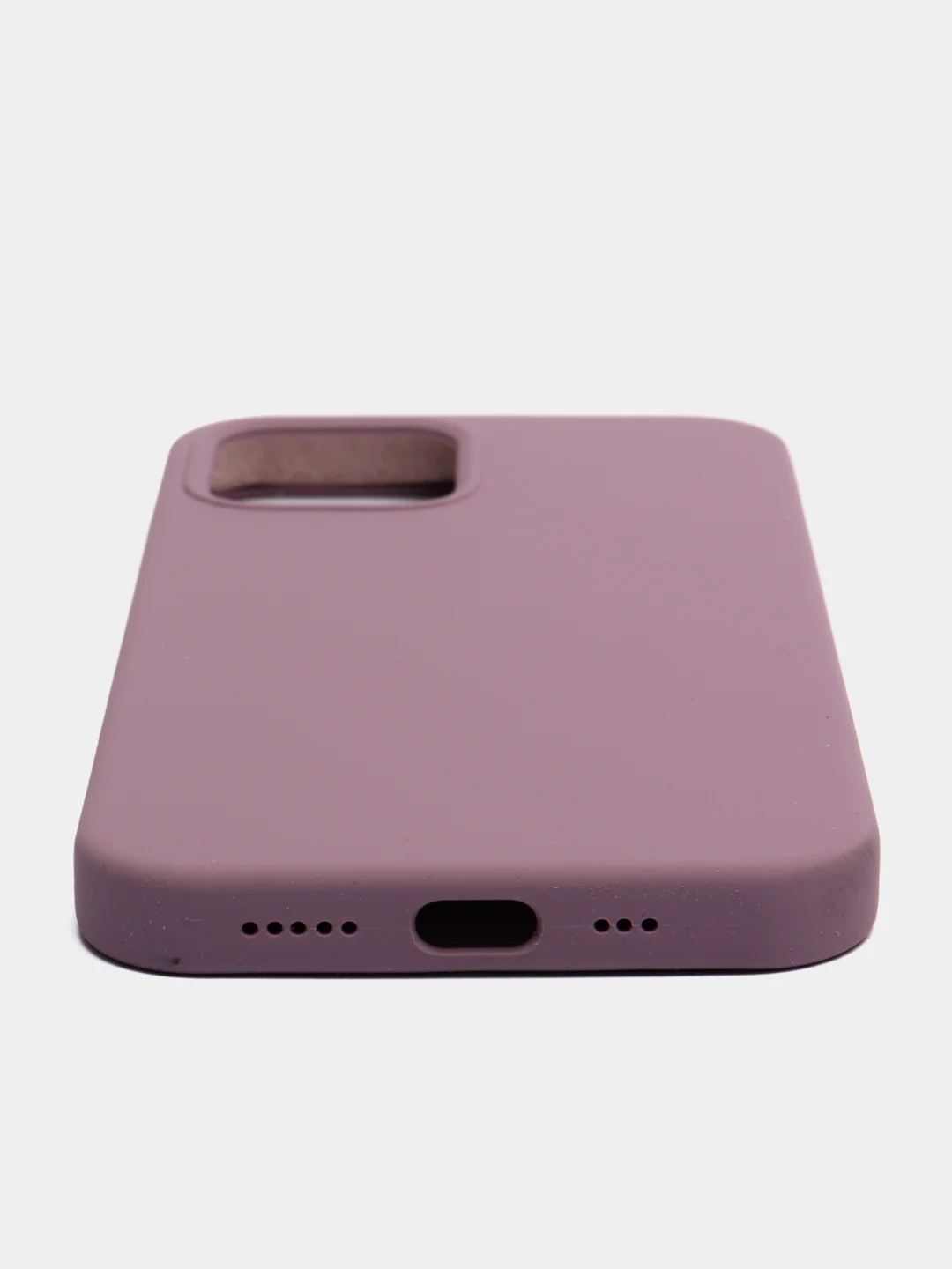 Пурпурный чехол на iPhone X, XS, XR, 7, 8, se, 12, 12 Pro, Mini, Max silicone case, закрытый низ, бархат внутри