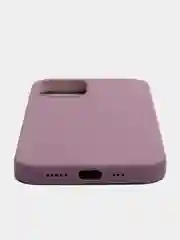 Пурпурный чехол на iPhone X, XS, XR, 7, 8, se, 12, 12 Pro, Mini, Max silicone case, закрытый низ, бархат внутри