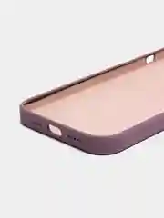 Пурпурный чехол на iPhone X, XS, XR, 7, 8, se, 12, 12 Pro, Mini, Max silicone case, закрытый низ, бархат внутри