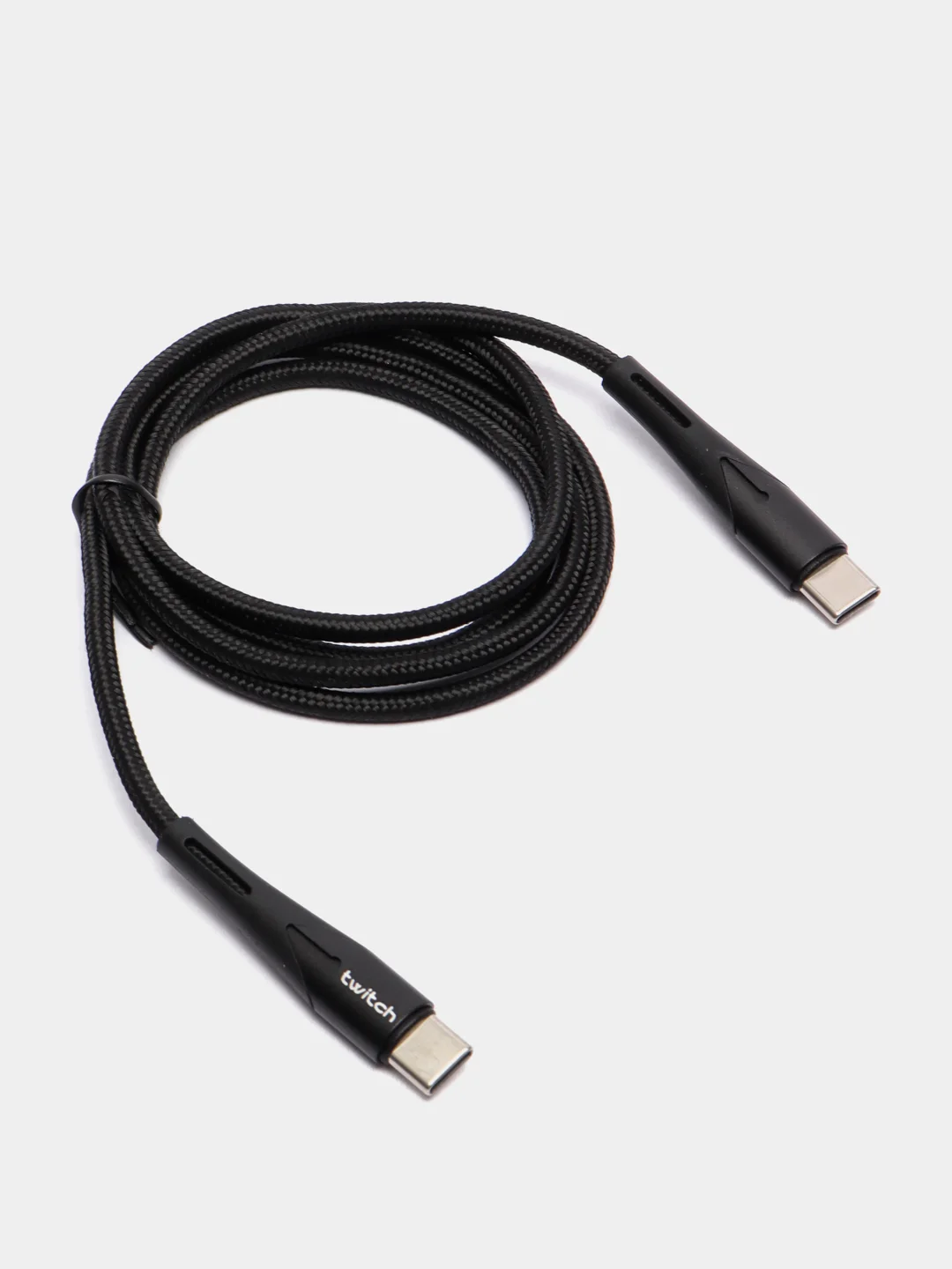 Черный кабель Quick charge 3.0 А, 60 W для зарядки и передачи данных USB C-type С Qualcomm 3.0