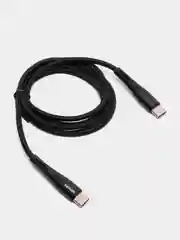 Черный кабель Quick charge 3.0 А, 60 W для зарядки и передачи данных USB C-type С Qualcomm 3.0