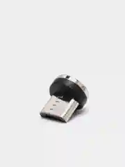 Черный кабель зарядный магнитный тканевый MicroUSB/Type-C/Lightning  2.4A, Айфон, Андроид,головка