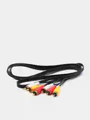 Кабель 3 x RCA (M) - 3 x RCA (M), 1.5 м, аудио/видео, VCOM