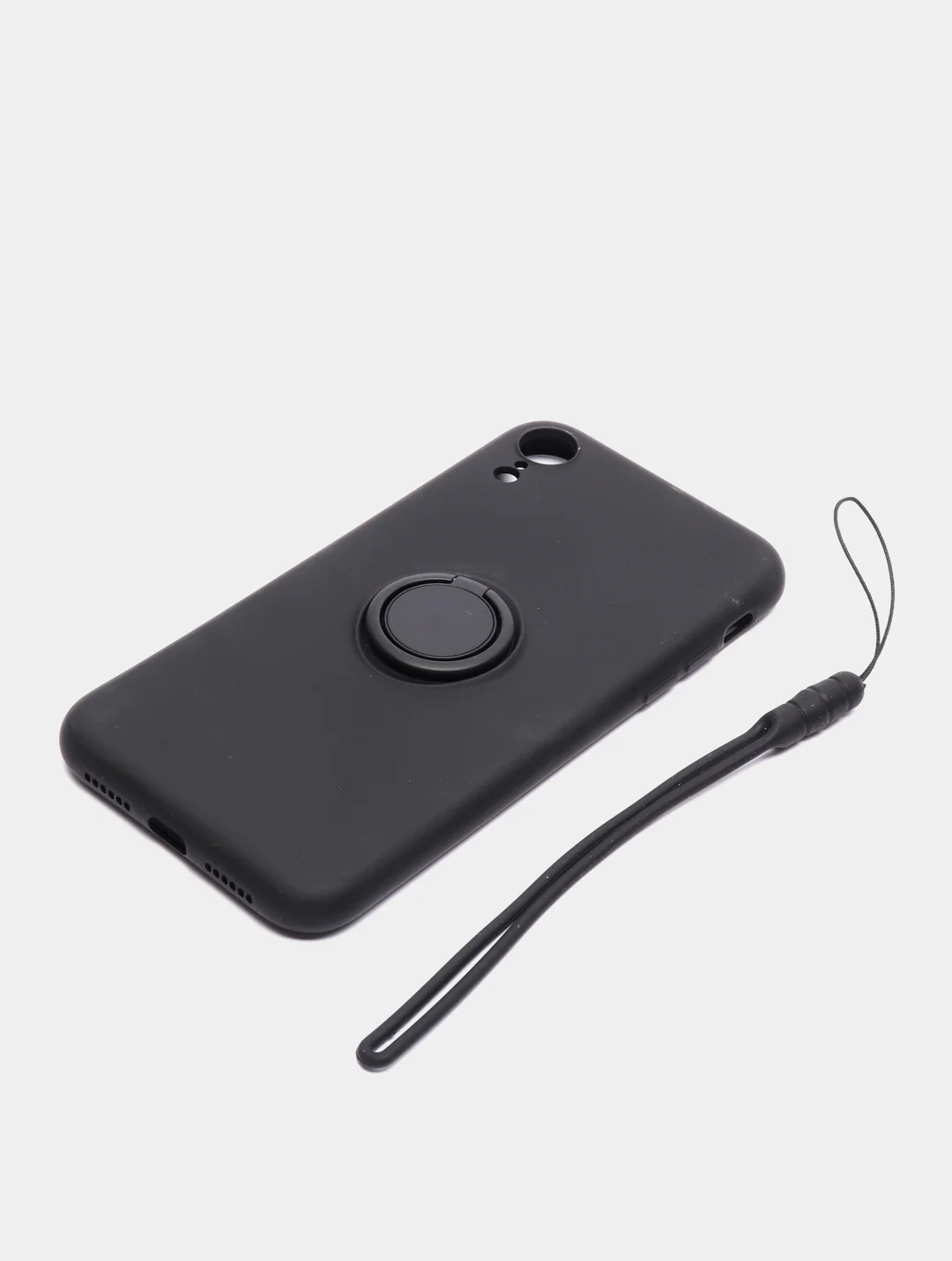 Черный чехол с кольцом для iPhone 12 Pro, 12, 12 mini, 11, XR