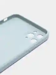 Небесно-голубой чехол для iPhone Xr/ 11/ 12/ mini/ Pro/ ProMax, силиконовый со стеклянной панелью