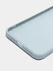 Небесно-голубой чехол для iPhone Xr/ 11/ 12/ mini/ Pro/ ProMax, силиконовый со стеклянной панелью
