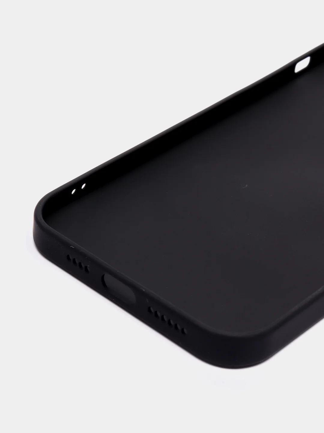Черный чехол для iPhone Xr/ 11/ 12/ mini/ Pro/ ProMax, силиконовый со стеклянной панелью