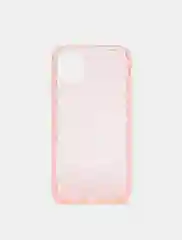 Розовый прозрачный чехол для iPhone 11 12 Pro силиконовый айфон про