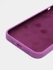 Фиолетовый чехол на iPhone X, XS, XR, 7, 8, se, 12, 12 Pro, Mini, Max silicone case, закрытый низ, бархат внутри