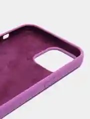 Фиолетовый чехол на iPhone X, XS, XR, 7, 8, se, 12, 12 Pro, Mini, Max silicone case, закрытый низ, бархат внутри