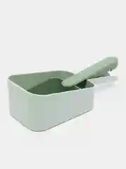 Зеленый совок-лопатка для уборки кошачьего лотка