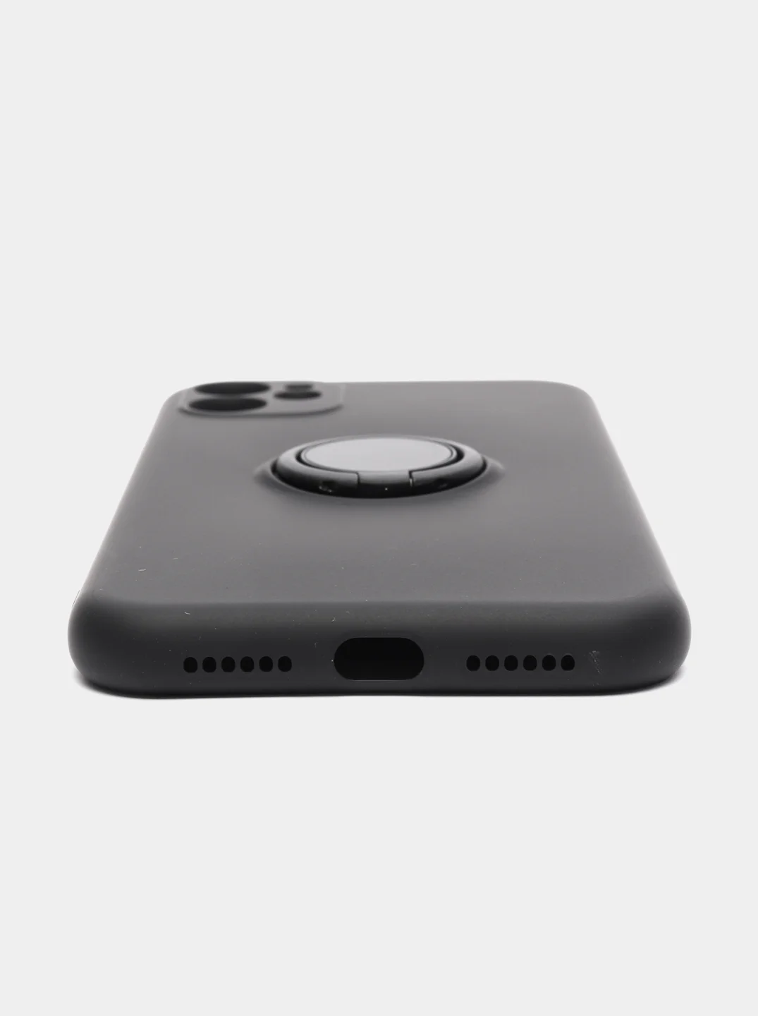 Черный чехол с кольцом для iPhone 12 Pro, 12, 12 mini, 11, XR