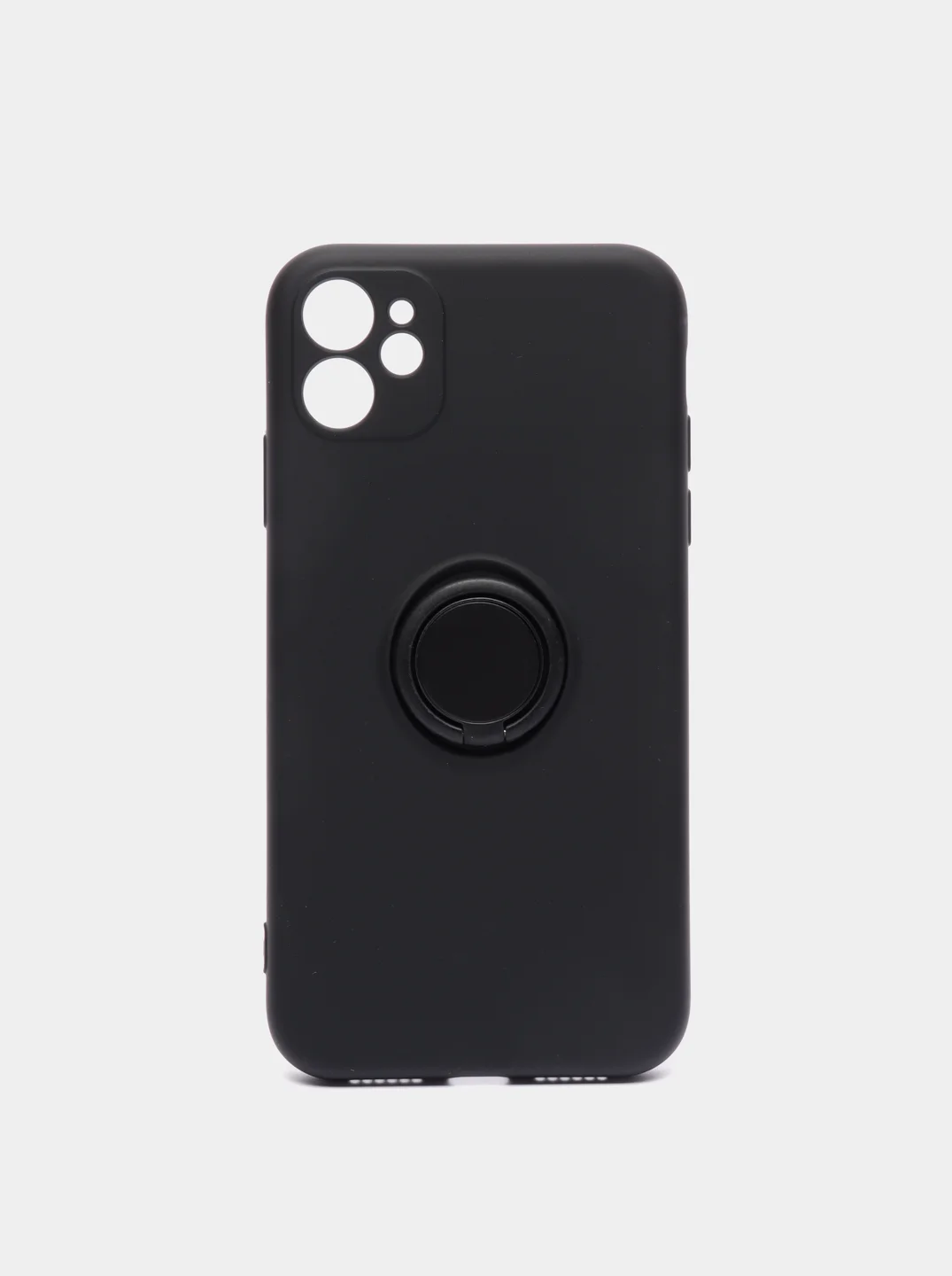 Черный чехол с кольцом для iPhone 12 Pro, 12, 12 mini, 11, XR
