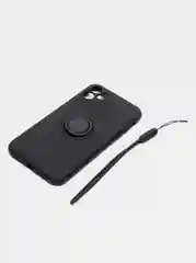 Черный чехол с кольцом для iPhone 12 Pro, 12, 12 mini, 11, XR