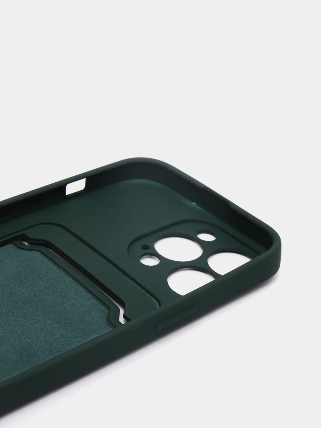 Зеленый чехол с карманом для карты и мягкой вставкой для iPhone 13, 13 Pro, 13 Pro Max