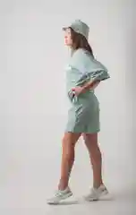 Мятный костюм спортивный женский с шортами и панамкой