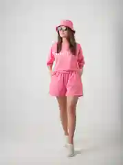 Зеленый женский спортивный костюм Merci mon amour: футболка, шорты, панама