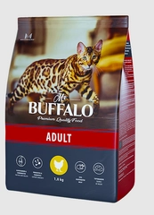 Корм сухой Mr.Buffalo для взрослых кошек, с курицей, 1.8кг