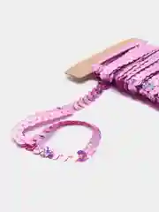 Тёмно-розовый пайетки на нитке, 4,5 метра