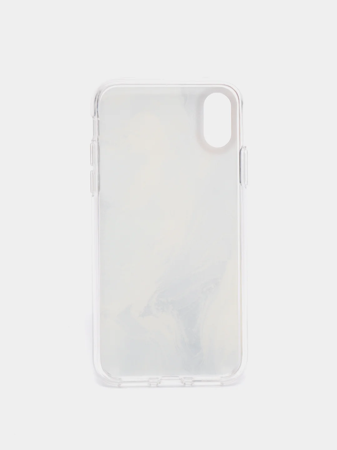 Серый чехол для iPhone X/ Xs "Акварель"