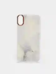 Серый чехол для iPhone X/ Xs "Акварель"