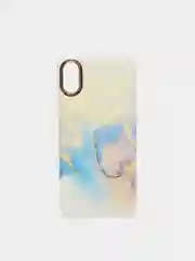 Голубой чехол для iPhone X/ Xs "Акварель"