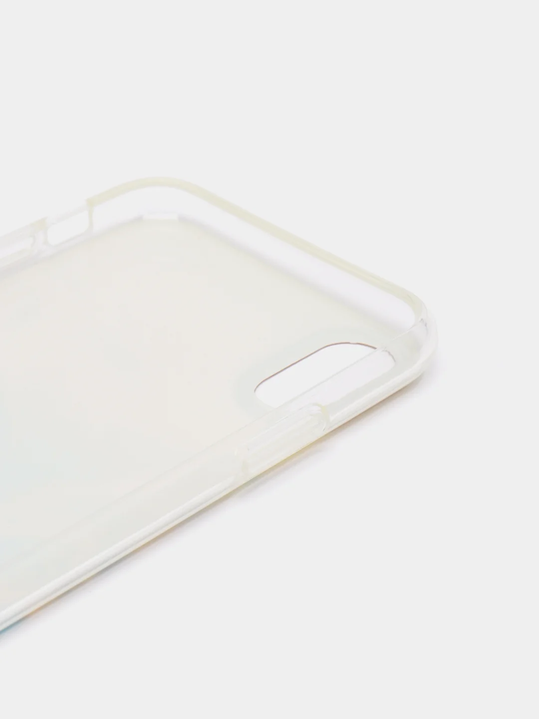 Голубой чехол для iPhone X/ Xs "Акварель"