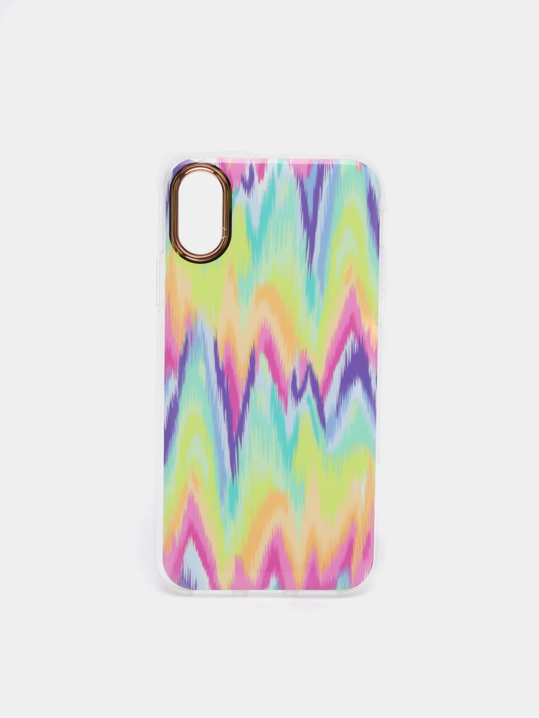 Фиолетовый чехол для iPhone X/ Xs "Акварель"