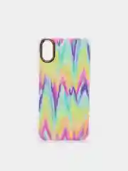 Фиолетовый чехол для iPhone X/ Xs "Акварель"