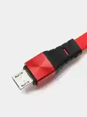 Красный usb кабель Lighting, Type-C, Micro USB, 2.4A, 1.2 м, ASPOR A160