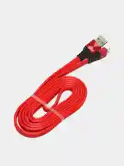 Красный usb кабель Lighting, Type-C, Micro USB, 2.4A, 1.2 м, ASPOR A160
