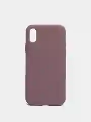 Пурпурный чехол на iPhone X, XS, XR, 7, 8, se, 12, 12 Pro, Mini, Max silicone case, закрытый низ, бархат внутри