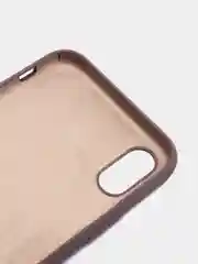 Пурпурный чехол на iPhone X, XS, XR, 7, 8, se, 12, 12 Pro, Mini, Max silicone case, закрытый низ, бархат внутри