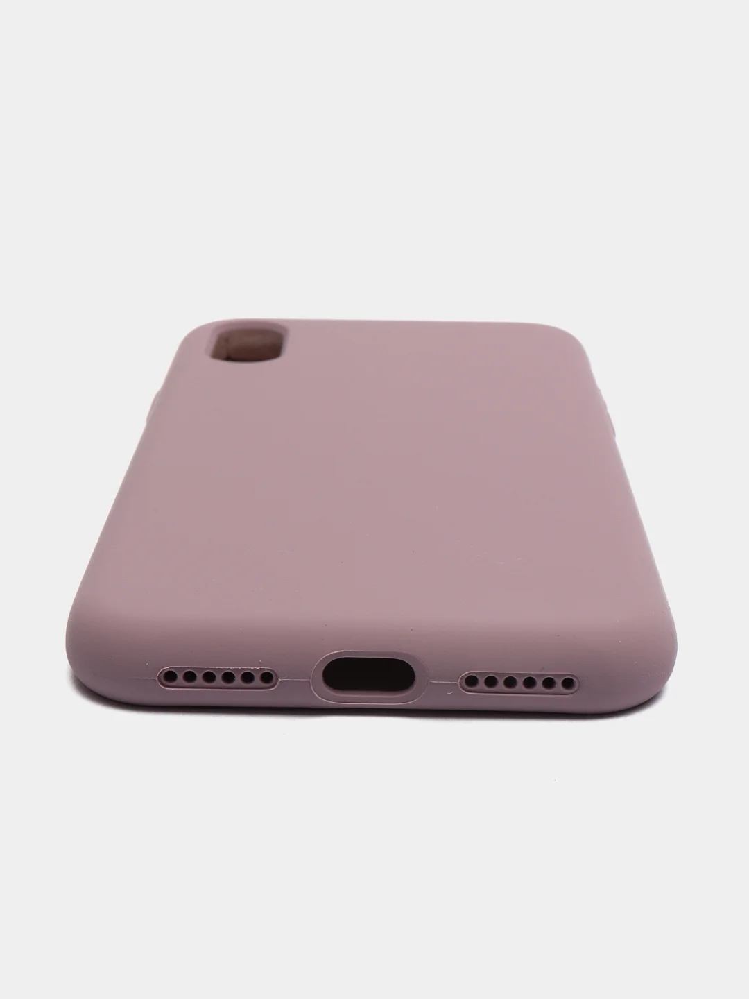 Пурпурный чехол на iPhone X, XS, XR, 7, 8, se, 12, 12 Pro, Mini, Max silicone case, закрытый низ, бархат внутри