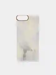 Серый чехол для iPhone 7 Plus/ 8 Plus "Акварель"